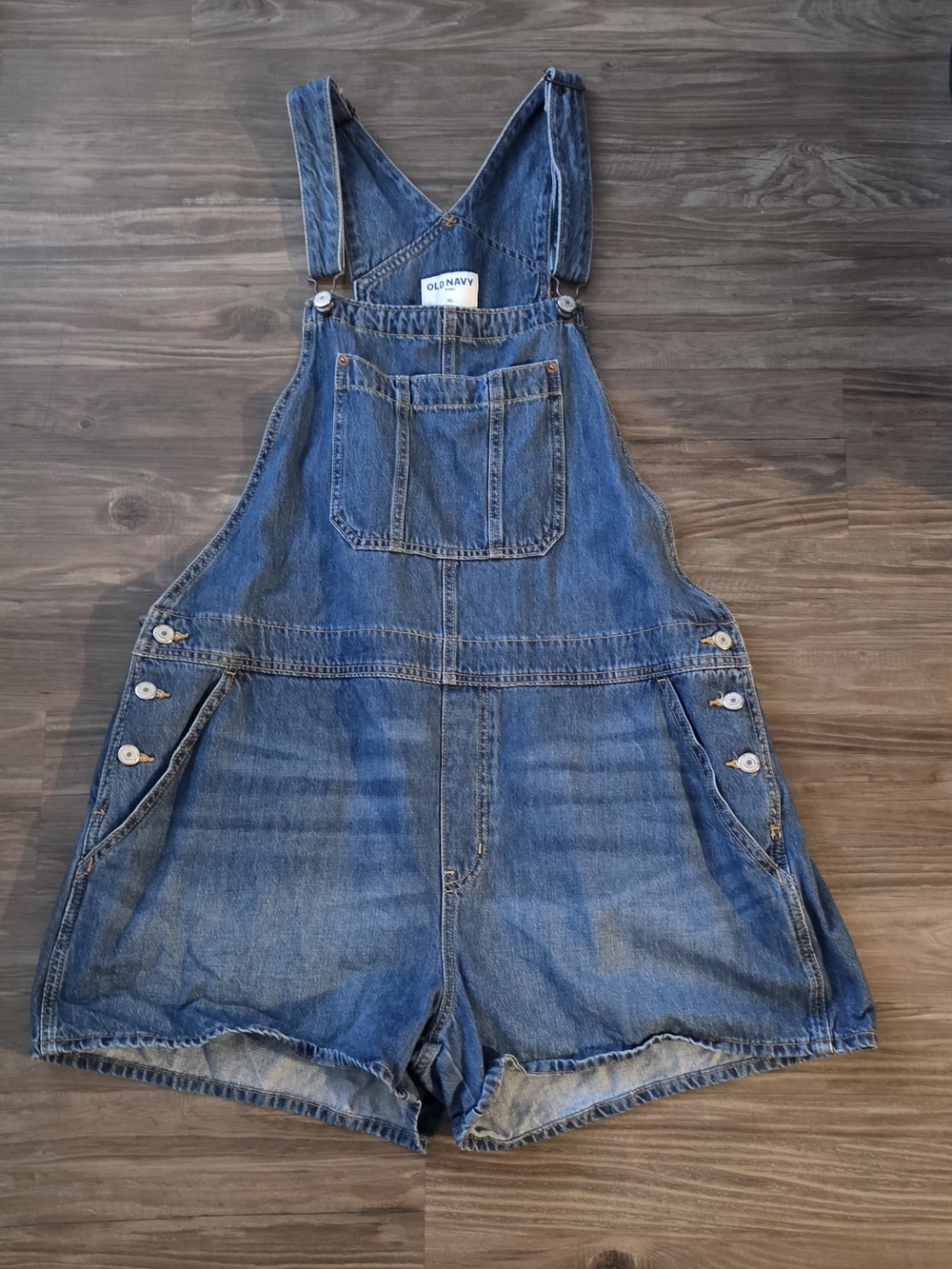 Womens Old Navy Jean Shortalls Baggy Relaxed Fit Overalls Sz XL